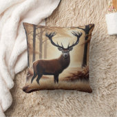 秋の鹿装飾用クッション クッション (ブランケット)