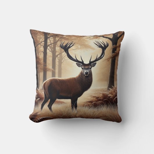 秋の鹿装飾用クッション クッション (正面)