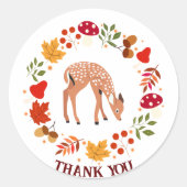 秋の鹿 ラウンドシール (正面)