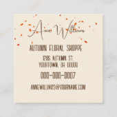 秋の鹿〔雄ジカの〕枝角フローラブーケ スクエア名刺 (裏面)