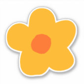 秋の黄色い花 シール (正面)