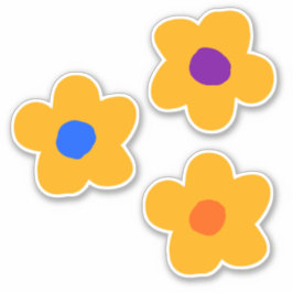 秋の黄色い花 シール