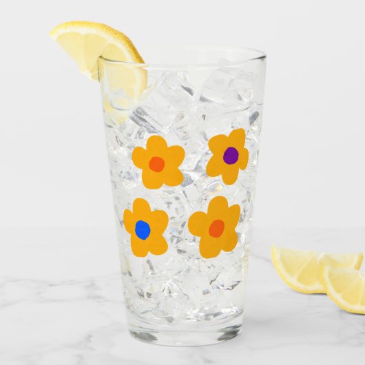 秋の黄色い花 タンブラーグラス (アイス正面)