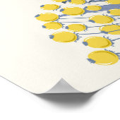 秋の黄色の果実葉のカラフル、シームレス。 ポスター (角)