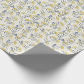 秋の黄色の果実葉のカラフル、シームレス。 ラッピングペーパー (角)