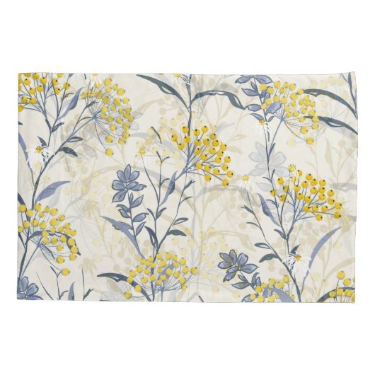 秋の黄色の果実葉のカラフル、シームレス。 枕カバー (裏面)