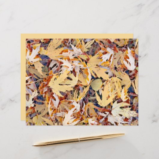 秋の黄色色彩の鮮やかのメエデ葉ルの (正面/裏面インサイチュ)