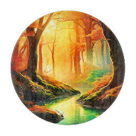 秋の黄金の囁き カッティングボード