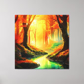 秋の黄金の囁き キャンバスプリント (正面)