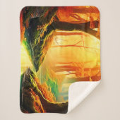 秋の黄金の囁き シェルパブランケット (正面)