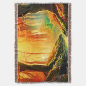 秋の黄金の囁き スローブランケット (正面縦)