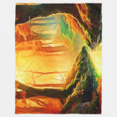 秋の黄金の囁き フリースブランケット (正面)