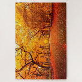秋の黄金の道 ジグソーパズル (縦)