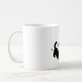秋の黒猫のシルエット コーヒーマグカップ (左)