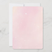 秋の1歳誕生日パンプキンピンクトラック 招待状 (裏面)