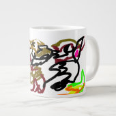 秋の2匹の狼 ジャンボコーヒーマグカップ (正面右)