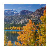 秋の6のまわりに月の湖(カリフォルニア) タイル (正面)