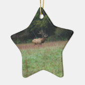 秋の8ポイントブルエルク セラミックオーナメント (左)