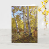 秋の《植物》アスペンのすべての行事の挨拶 カード (黄色い花)