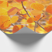 秋の《植物》アスペンの葉 ラッピングペーパー (角)