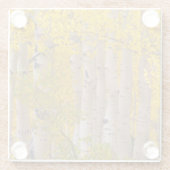 秋の《植物》アスペンズインケブラーパスinコロラド ガラスコースター (裏面)