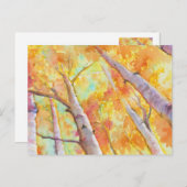 秋の《植物》アスペン ポストカード (正面/裏面)