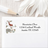 秋の（鳥）ショウジョウコウカンチョウ鳥 ラベル (インサイチュ)