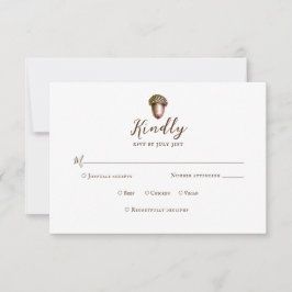 秋のAcornヴィンテージRSVP応答カード 出欠カード