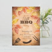 秋のBBQ招待状、オータムバーベキュー パーティー 招待状 (スタンド正面)