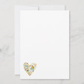 秋のBohoの花のハートの秋の結婚式の招待状 招待状 (裏面)