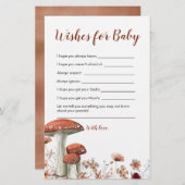 秋のBohoキノコフローラ願いベビーカード (正面/裏面)