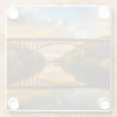 秋のBridgeフランスのなの王 ガラスコースター (裏面)