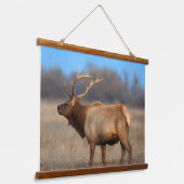 秋のElkプロフィール 吊り下げ型タペストリー (傾斜あり)