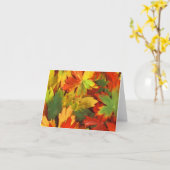 秋のFoiliageのメッセージカード カード (黄色い花)