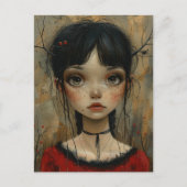 秋のGirl in Red ポストカード (正面)