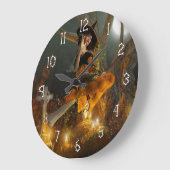 秋のHalloweのイブの柱時計 ラージ壁時計 (傾斜)