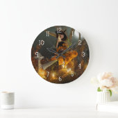 秋のHalloweのイブの柱時計 ラージ壁時計 (ホーム)