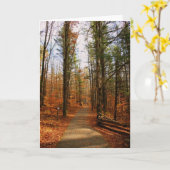 秋のHartwickのマツ州立公園 カード (黄色い花)