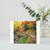 秋のMunising Trail Alger County Michigan ポストカード (スタンド正面)