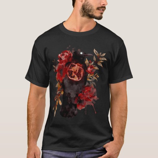 秋のOracle Crow Pomegranate水色 Tシャツ (正面)
