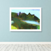 秋のParkデジタル絵画ズ キャンバスプリント (インサイチュ (ウッドフロア))