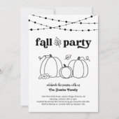 秋のParty招待状 招待状 (正面)