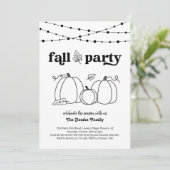 秋のParty招待状 招待状 (スタンド正面)