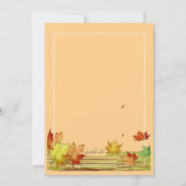 秋のPineconesの招待状 招待状 (裏面)