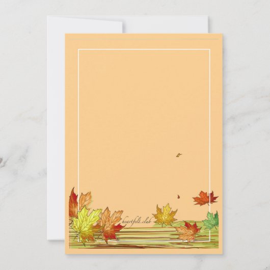 秋のPineconesの招待状 招待状 (裏面)