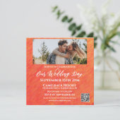 秋のVibes-秋 – 写真結婚-QRコード –  招待状 (スタンド正面)