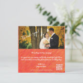 秋のVibes-Photo-QRコード – 結婚s Thank You 招待状 (スタンド正面)