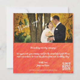 秋のVibes-Photo-QRコード – 結婚s Thank You 招待状