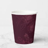 秋のVinoの前にRosegoldフローラライン 紙コップ (裏面)