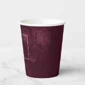 秋のVinoの前にRosegoldフローラライン 紙コップ (左)